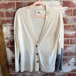 LABEL Wool and Cashmere Blend Women's Cardigan SZ M Classic Wardrobe Staple